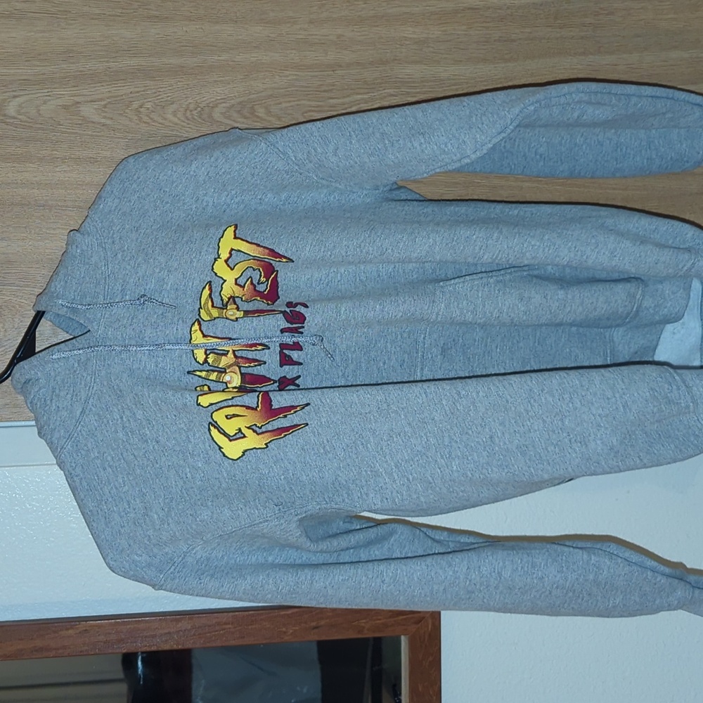 Light gray frightfest spooky hoodie